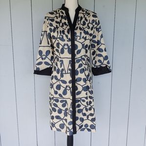 ALMATRICHI | Button-Down Tan & Black Vine Dress